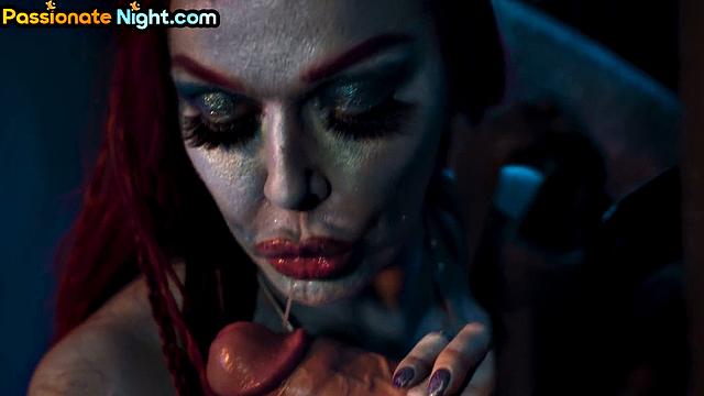 Stunning babe cockriding hard