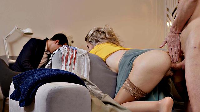 HUNT4K. Girl ignores boyfriend and gives butt to more lover