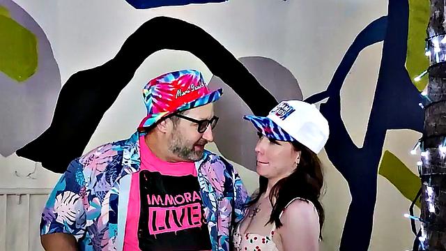 Corrupt amateur babes get fucked in 3way after birthday