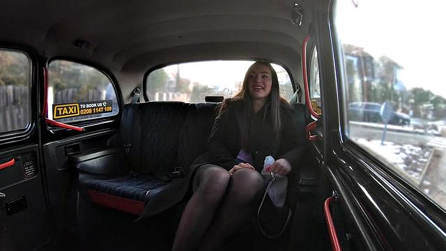 Slutty cab bae enjoys gagging on BWC while jerking