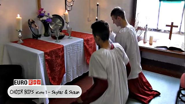 Choir Boys Shaun &amp;amp;amp; Skylar Blow &amp;amp;amp; Fuck - Shaun Mann &amp;amp;amp; Skylar Blu
