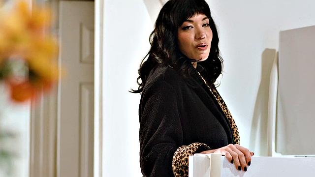 GIRLSWAY - Shocked Leana Lovings Caught Stepmom Little Puck Wearing Strap-On