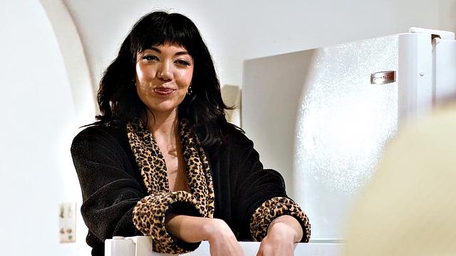 GIRLSWAY - Shocked Leana Lovings Caught Stepmom Little Puck Wearing Strap-On