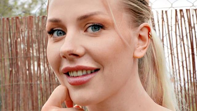 Busty squirting MILF gets her holes fucked outdoors