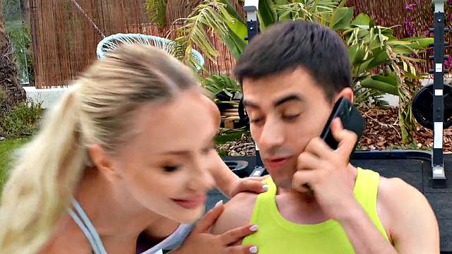 Busty squirting MILF gets her holes fucked outdoors