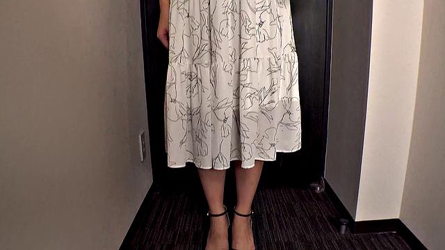 Kneeling, Yukari Mori sucks cock