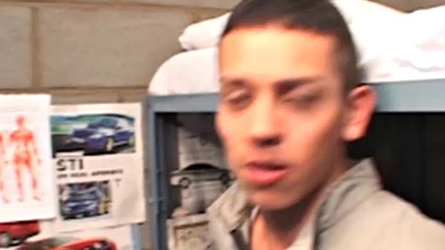 In the prison infirmary, young David Contreras watches as two inmates strip naked, suck, and bareback fuck while the guards are not looking. It is a stark reminder of what life in prison is like for a young Latino with a baby face and smooth body. 