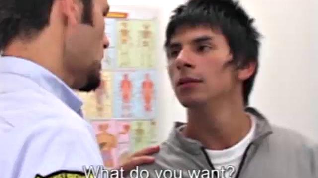 In the prison infirmary, young David Contreras watches as two inmates strip naked, suck, and bareback fuck while the guards are not looking. It is a stark reminder of what life in prison is like for a young Latino with a baby face and smooth body. 