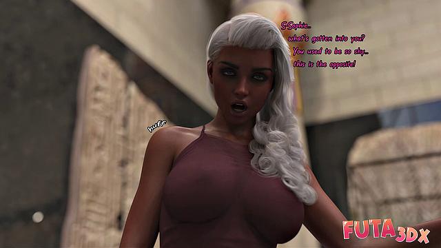 Futa3dX - Hot Brunette Can't Control Herself From Sucking On Her Gf's Big Dick