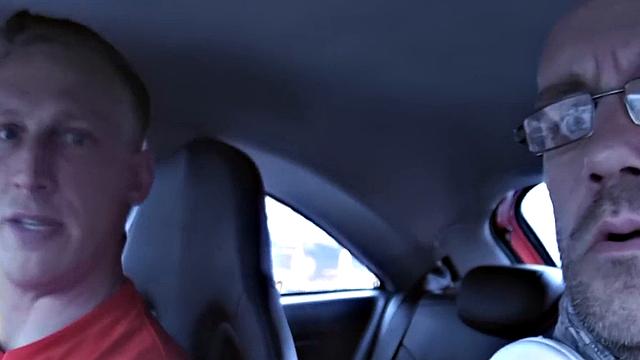 Curvy babe takes on one dick at a time in British threesome