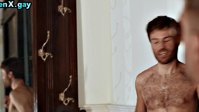 Hairy bottom drilled by manly athletic Count Dracula