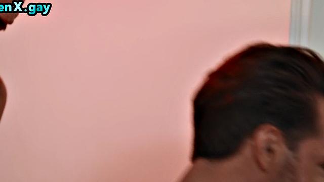 Hairy bottom drilled by manly athletic Count Dracula
