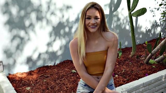 POV: Blonde cutie picked up for wild outdoor fuck & handjob in bald pussy