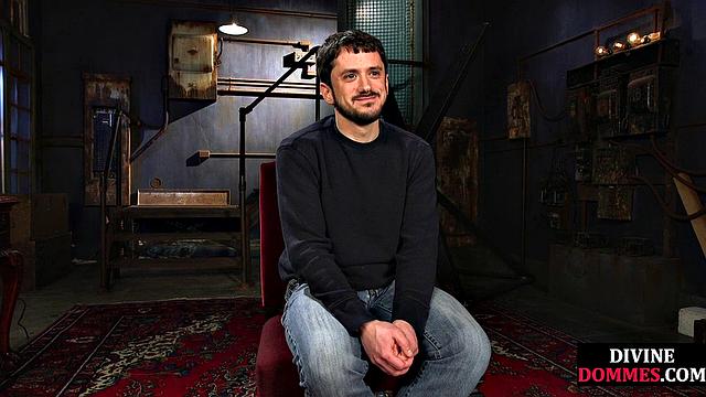 Naughty MILF dominates and teases with nipple clamps in kinky latex and stockings