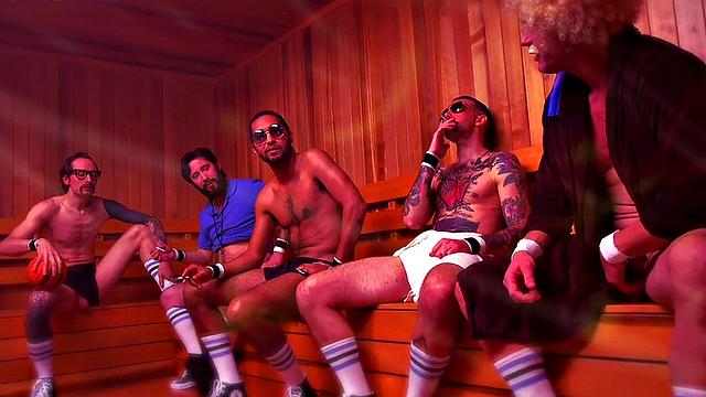 Gangbang slut drilled by hardcore guys in doggystyle