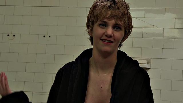 Gangbang slut drilled by hardcore guys in doggystyle