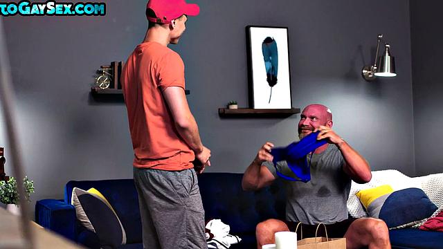 Mature coach rims and fucks twink till cum on back