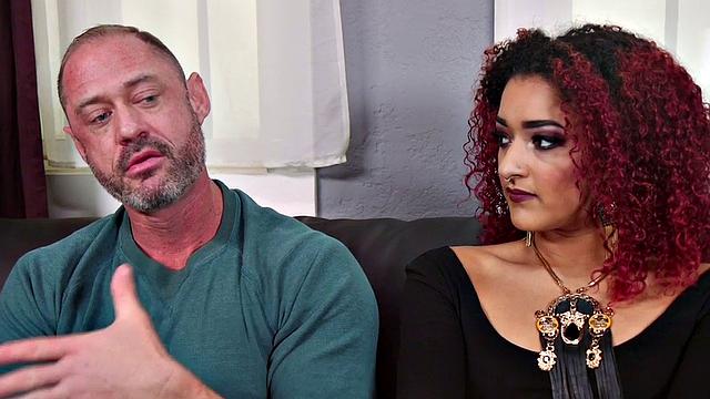 Femdom redhead babe rides strapon on footfetish sub