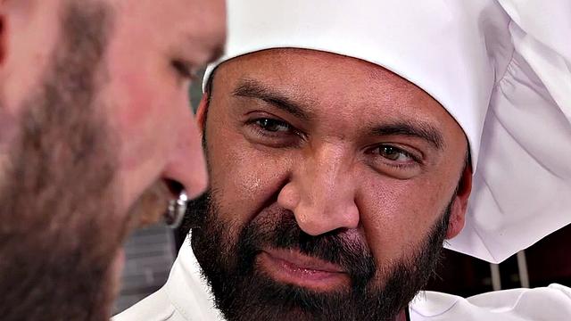 Fisting gay chef fists and bareback fucks kitchen helper