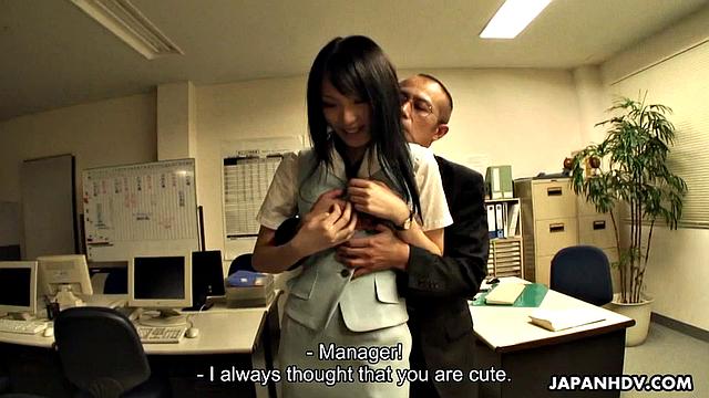 Ruri Shinohara with her manager hard