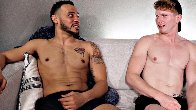 Debut Black stud fucks white bottom after casting