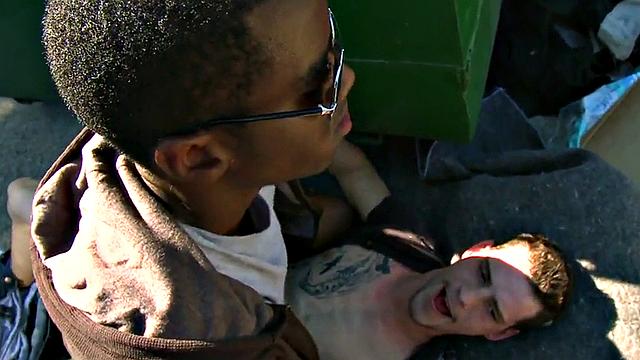 Nubian stud picked up and fucked in public outdoor