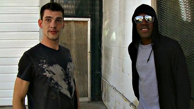 Nubian stud picked up and fucked in public outdoor