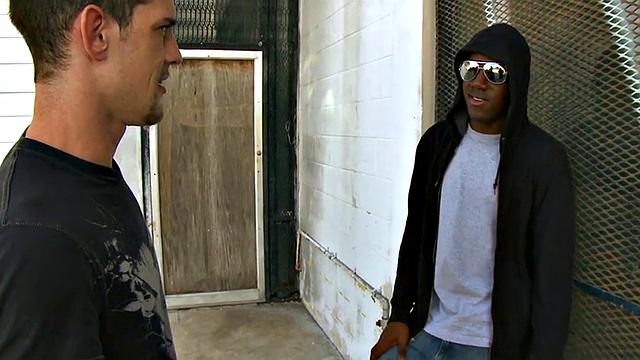 Nubian stud picked up and fucked in public outdoor