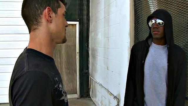 Nubian stud picked up and fucked in public outdoor