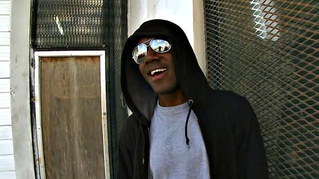 Nubian stud picked up and fucked in public outdoor