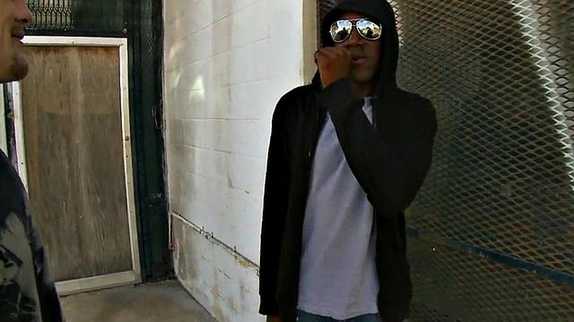 Nubian stud picked up and fucked in public outdoor