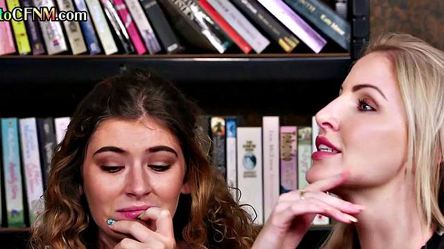 CFNM amateur British femdom joins 21yo in 3some HJ