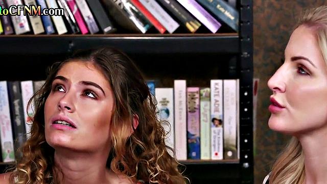 CFNM amateur British femdom joins 21yo in 3some HJ