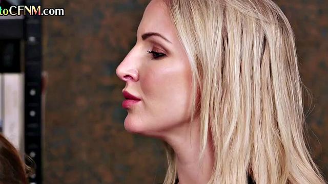 CFNM amateur British femdom joins 21yo in 3some HJ