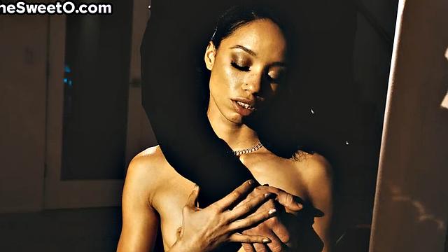 Stunning ebony smashed by her BF