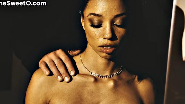 Stunning ebony smashed by her BF