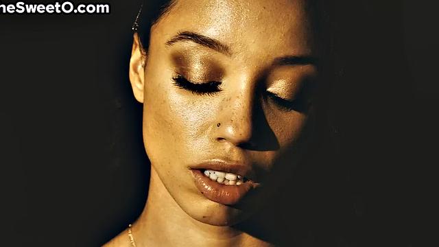 Stunning ebony smashed by her BF