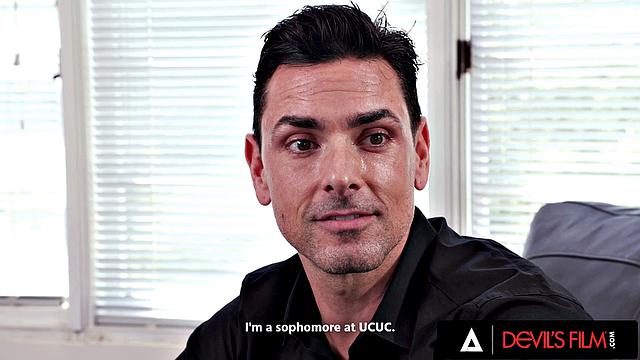 DEVILS FILM - Sexy 18yo Chanel Camryn Gets Her Ass Fucked By Older Man