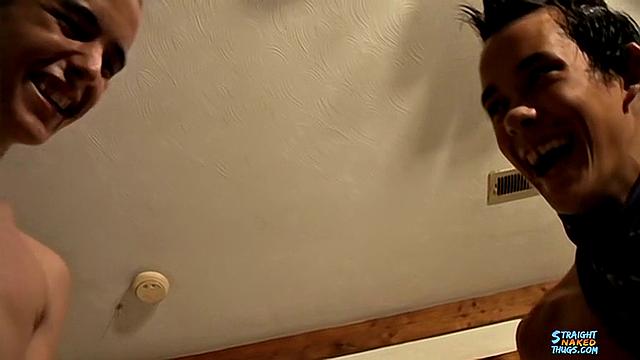 Wiley and partner tag team a blow-up doll in a wild gay gangbang