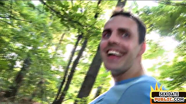 Public horny babe fucked by stranger