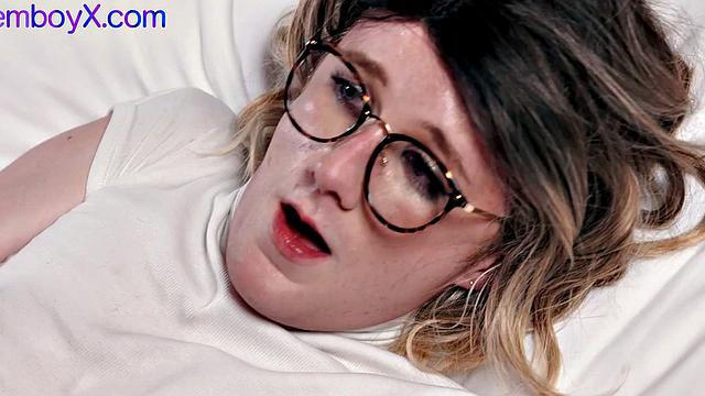 College uniform femboy with skinny body assnailed by stud