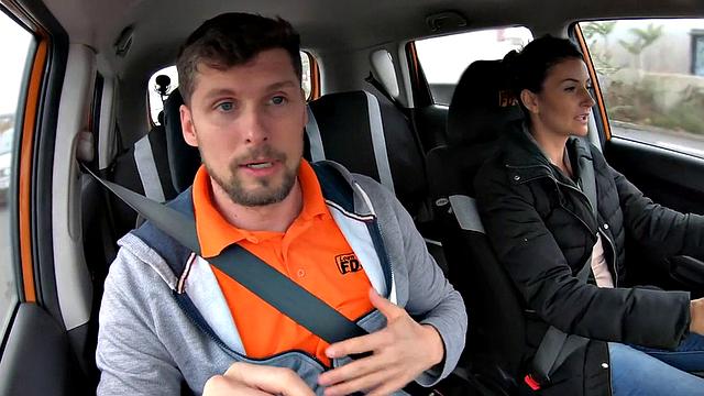 Real student banged in car after sucking cock