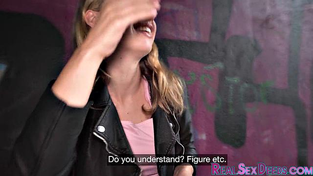 21yo blonde pussypounded in public