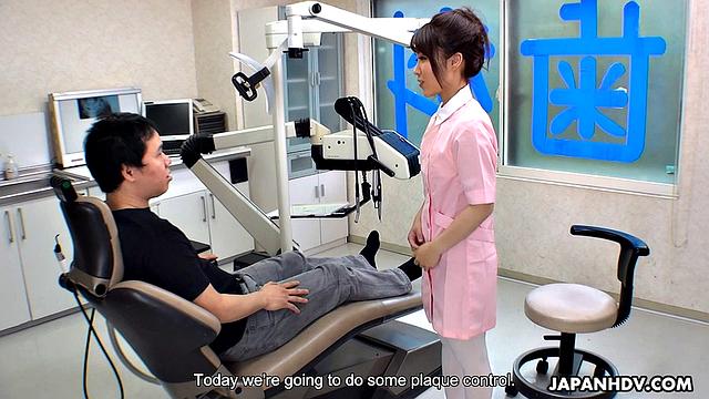 Mao Chinen dental assistant loves to be drilled by patients