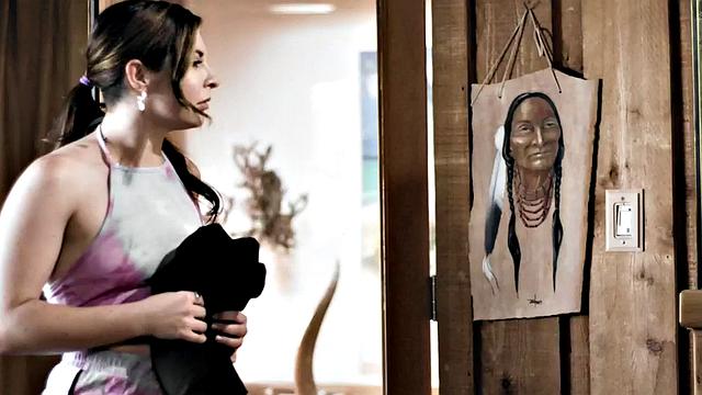 Stepdad fucks his stepdaughter's tight hairy pussy on the couch