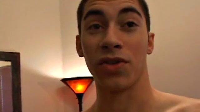 Skylerr, Kaos and Richard turn on some porn and grab their crotches, before stripping naked. After passing the lube around the guys stroke their boners, and then Kaos goes down on Skylerr's dick for awhile.