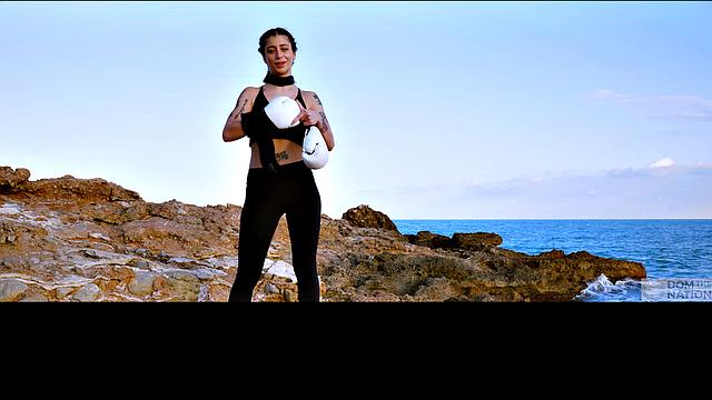 Gagging on cock and eating ass during submissive training