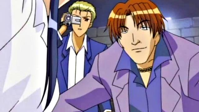 аниме-брюнетка в бондаже получает страпон в киску