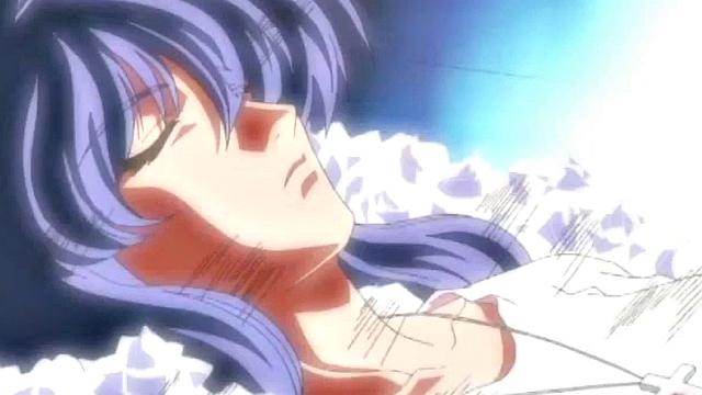 аниме-брюнетка в бондаже получает страпон в киску