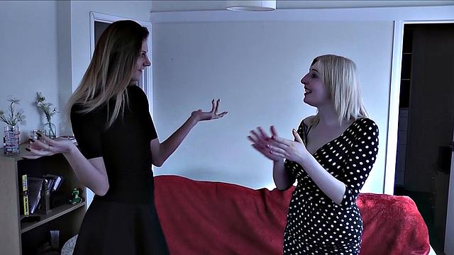 Eva and Jessica sucking on soldier's cock